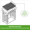 Holz Brennholzregal – 1,75 m3  – B86xL184xH200 cm - Produktbild-Vorschau 8