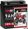 Langzeit Gel Motorradbatterie YB9-B 9Ah 12V Produktbild-Vorschau 1