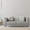A light gray sofa with two cushions in a minimalist room. Produktbild-Vorschau