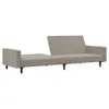 Design Schlafsofa 2-Sitzer Hellgrau Samt, Schlafsofas 2024 Produktbild-Vorschau 4
