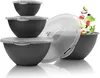 Salatschüssel Set groß mit Deckel ,0,7-6 L in Anthrazit Produktbild-Vorschau 1