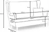 Family Meble Set aus Sofa + 2 Sessel + 2 Hocker Print Produktbild-Vorschau 6