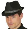 cappello da gangster nero con fascia per adulti Anteprima dell’immagine prodotto 3