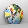 Wanduhr - Rund - Glasuhr - Park Straße Regen - 30x30cm - Produktbild-Vorschau 4