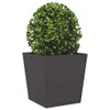 vidaXL Pflanzkübel 2 Stk. Schwarz 50x50x50 cm Stahl Produktbild-Vorschau 4