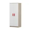 Drehtürenschrank JONAS 06 – Kinderschrank 80 cm Sonoma/Weiß Produktbild-Vorschau 1