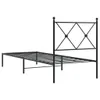 Bettgestell mit Kopfteil Metall Schwarz 80x200 cm Produktbild-Vorschau 6