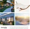 A collage of four images showcasing outdoor living and relaxation, including a modern house with garden lighting, a hammock, a patio with furniture, and a beach sunset. Produktbild-Vorschau