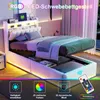 INONEFT Boxspringbed 90x200 met LED en USB-aansluiting, Productafbeelding-voorbeeld 6
