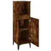 A tall, narrow cabinet with an open door, showing shelves inside, against a white background. Produktbild-Vorschau