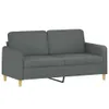 vidaXL 2-osobowa sofa ciemnoszara 140 cm tkanina Podgląd zdjęcia produktu 1