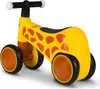 A yellow and orange giraffe-themed balance bike for children, shown from a slight diagonal angle against a white background. Anteprima dell’immagine prodotto