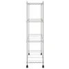 vidaXL Scaffale con 4 ripiani e ruote 90x35x142 cm Cromo Anteprima dell’immagine prodotto 10