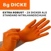 Arbeitshandschuhe aus dickem orangefarbenem Nitril mit Produktbild-Vorschau 9