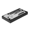 A close-up, angled view of a black and silver SATA HDD adapter for a PS2. Náhled obrázku produktu