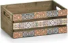 ZELLER Cassa di legno a mosaico 32x22x13, 5cm Anteprima dell’immagine prodotto 5