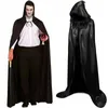 Čierna plášte na Halloween, 150 cm, s kapucňou, motív: Náhľad obrázku produktu 1