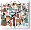 Wanduhr - Quadrat - Glasuhr - Winter Baum Wald Tiere - Produktbild-Vorschau 1