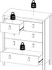 CALICOSY - Commode 5 tiroirs noir mat H98,9 cm - BARCELONE Voir les images du produit 6