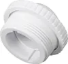 A white plastic fitting with threaded edges and a slotted opening. Produktbild-Vorschau