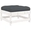 vidaXL 7-tlg. Garten-Lounge-Set mit Kissen Weiß Massivholz Produktbild-Vorschau 6