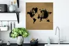 MuchoWow® Poster Weltkarte - Löwe - Braun 50x50 cm - Produktbild-Vorschau 3