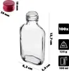 KADAX fľaštička 100 ml s červeným uzáverom, 100 kusov. Náhľad obrázku produktu 2