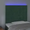 LED Kopfteil Dunkelgrün 80x5x118/128 cm Samt Produktbild-Vorschau 3
