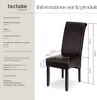 Chaise aspect cuir - marron, Lot de 6 Voir les images du produit 6