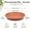 Podšálok pod kvetináč Mira terakota Ø 34cm - okrúhly Náhľad obrázku produktu 3