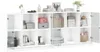 vidaXL Bibliothèque avec portes blanc 204x37x75 cm Bois Voir les images du produit 4