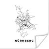 MuchoWow® Poster Stadtplan - Deutschland - Schwarz und weiß Produktbild-Vorschau 1
