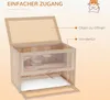 PawHut Hamsterkäfig aus Holz für Zwerghamster Nagerkäfig Produktbild-Vorschau 5