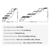 Diagrams and specifications for a pet stair product. Podgląd zdjęcia produktu