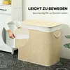 HOMCOM Bambus Wäschekorb mit Deckel Herausnehmbarer Produktbild-Vorschau 5