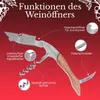 Korkenzieher Kellnermesser mit Holzgriff Flaschenöffner Produktbild-Vorschau 3