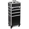 Kosmetikkoffer Trolley 70L Schwarz Silber Aluminium Make-up Produktbild-Vorschau 2