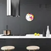 Glasuhr Wanduhr Küchenuhr Echt-Glas 30fi cm Bunte Herzen Produktbild-Vorschau 3