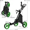 GOPLUS Faltbar Golftrolley mit 3 Rädern, 4 Produktbild-Vorschau 5