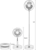 Faltbarer Standventilator, wiederaufladbar, tragbar, leise, Produktbild-Vorschau 4