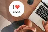MuchoWow® Mauspad Mousepad Ich liebe - Livia - Mädchen Produktbild-Vorschau 3