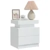 vidaXL Nachttisch Hochglanz-Weiß 45x35x52 cm Holzwerkstoff Produktbild-Vorschau 3