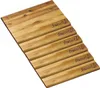 A wooden cutting board with grooves and the brand name "Brotzeit" imprinted on it. Produktbild-Vorschau