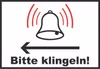 Bitte klingeln Richtungspfeil links Schild A2 Rückseite Produktbild-Vorschau 1