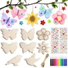 Kinder Bastelset Holz 57-teilig DIY Kreativset, Holz Produktbild-Vorschau 1