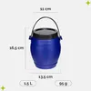 Garronda 1,5L Fût en plastique avec couvercle Fût à large Voir les images du produit 3