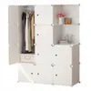 Armadio guardaroba bianco 12 ripiani scaffale Anteprima dell’immagine prodotto 1