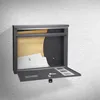 A wall-mounted mailbox with its door open, showing letters inside. Produktbild-Vorschau