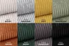 A collage of fabric samples in various colors, showing different shades and textures. Each sample has a label indicating its color name. Produktbild-Vorschau