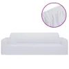 vidaXL Stretch Sofahusse 3-Sitzer Weiß Polyester-Jersey Produktbild-Vorschau 1